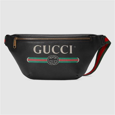 gucci print leather belt bag|Gucci denim belt bag.